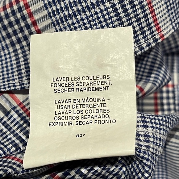 Tommy Hilfiger Slim Fit Button Down Shirt Men Size  17 (36-37) Non Iron. - Picture 8 of 9